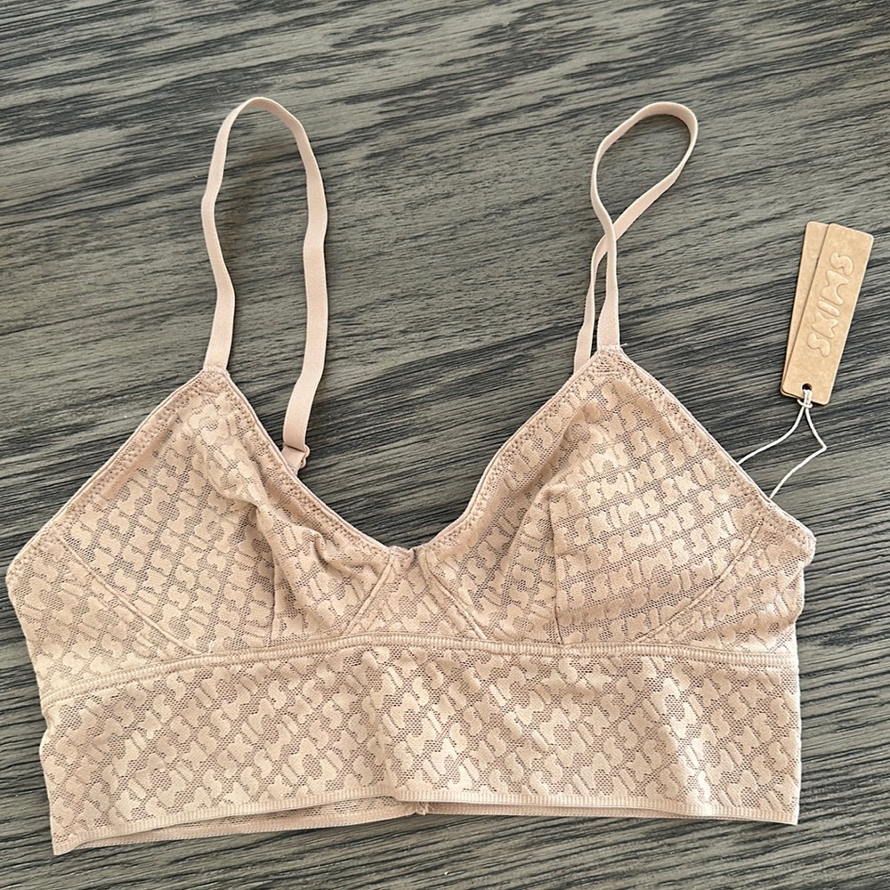 SKIMS Logo Mesh Triangle Bralette